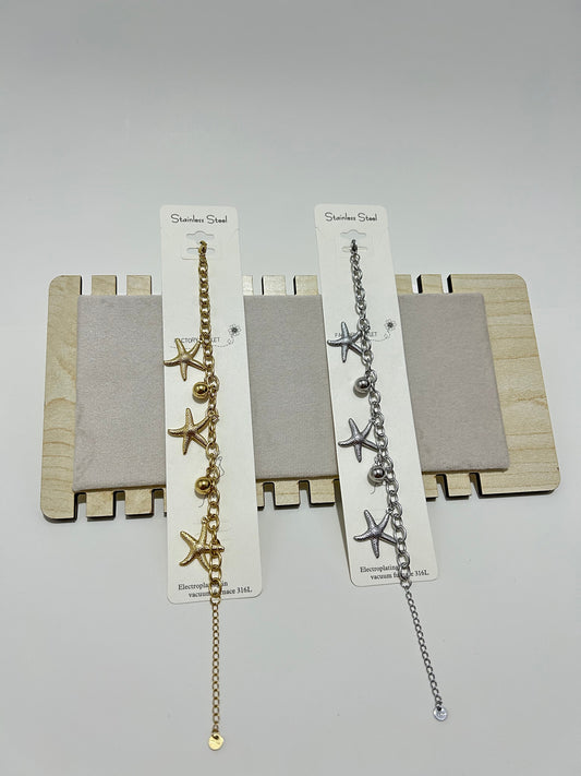 Altın & Gümüş Deniz Yıldızı Bileklik